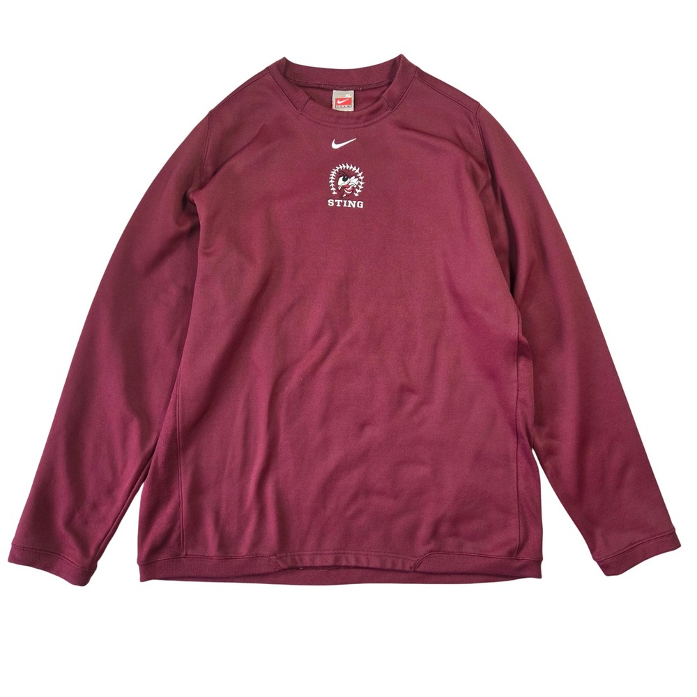 Nike Team Therma-FIT Mens XL Maroon Sting Mascot Embroidered Pullover Streetwear